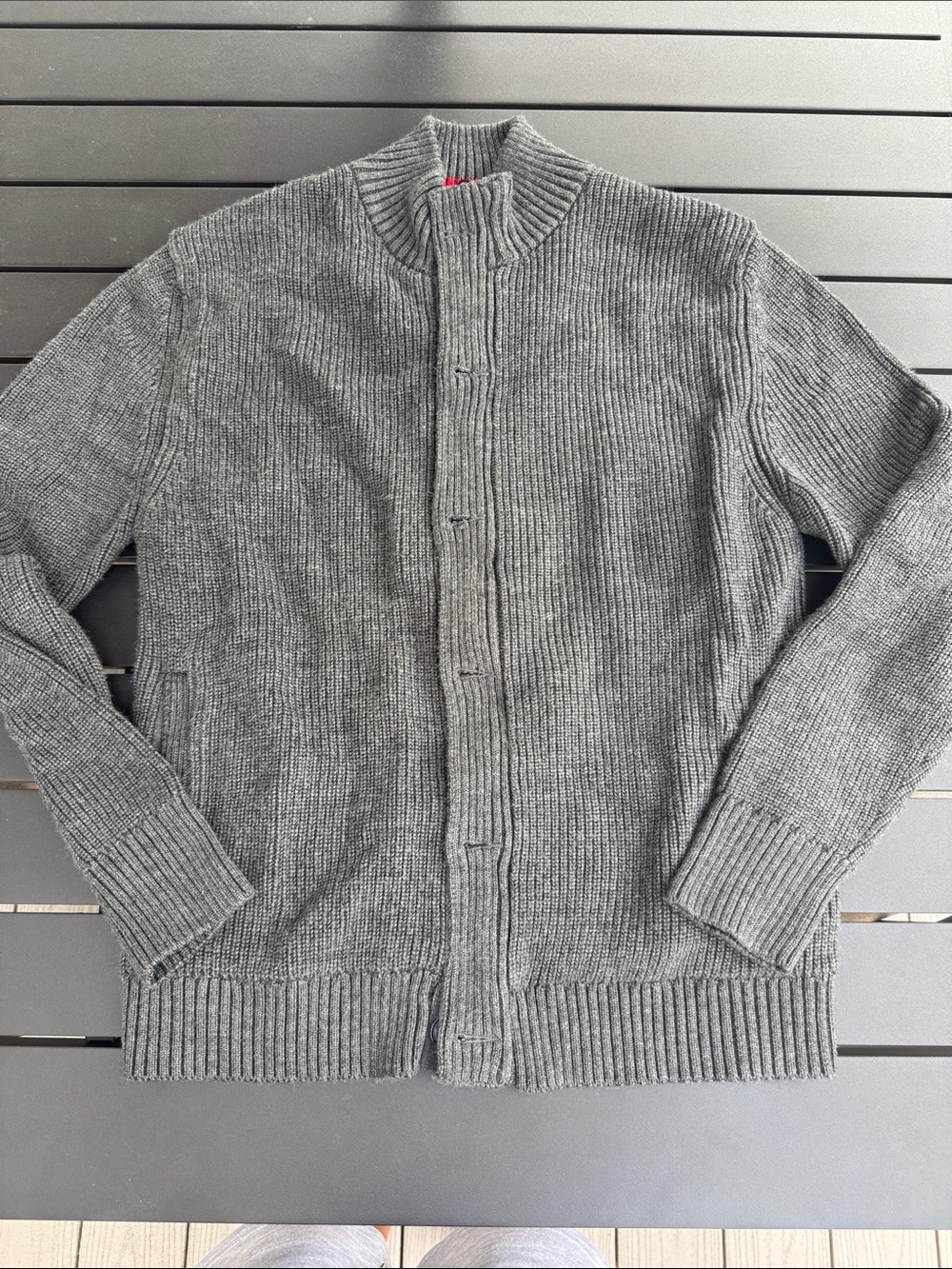 Relwen Mens cardigan zip up/buttons sweater